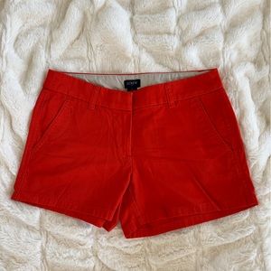 J Crew Poppy Red Chino Shorts